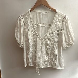 Abercrombie and Fitch Boho White Cropped top Size Small